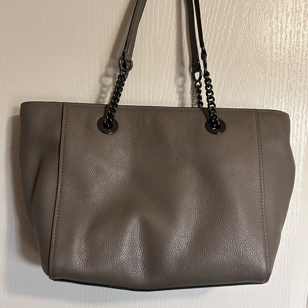 Coach Taupe Leather Tote Bag - Picture 2 of 6